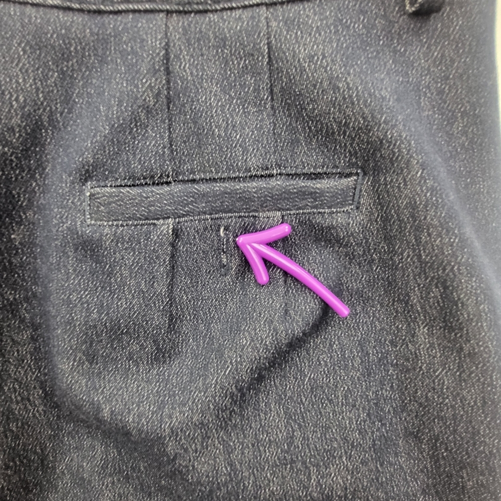 Talbots Stretch Pants Womens Size 16 Blue Pockets **Flaw** - Picture 11 of 11